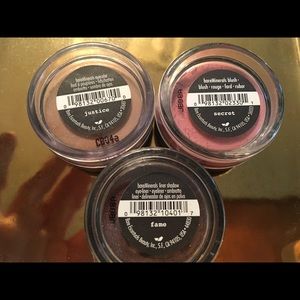 Bare Minerals eye shadow & blush.